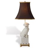 Port 68 Foo Dog Lamp Left,  White, 29-Inch Tall