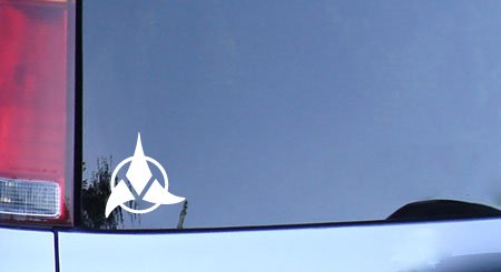  Star Trek Klingon Empire Logo Vinyl Decal - White Window Sticker