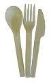 Jaya Biodegradable Knife/Fork/Spoon Combo Pack, 250-Count Case