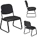 Deluxe Sled Base Chair with Designer Plastic Shell Back and Grade C Ratio Pattern Fabric, Hickory (