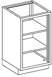 Blickman Base Cabinet, 2 Shelves/Open, 18-1/8“ x36