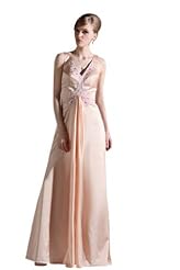 Lace Applique Crystals Beaded Crystal Cocktail Chiffon/Taffeta/Tulle Prom Dress 