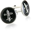 Black Fleur De Lys Cufflinks by Cuff-Daddy