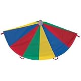 Parachute; 6 Ft. Diameter / 6 Handles; Nylon; Multi-Colored; no. CHSNP6