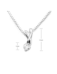 Cross II - Diamond And 18K White Gold Pendant