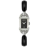 Gucci Women's 6800 Series Black Leather Watch #YA068512