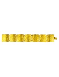 18KT Yellow Hammered Bangles Length = 7.5
