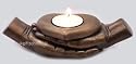 HEALING HANDS Light of Friendship - T-light Candle Holder - Bronze Colour Finish
