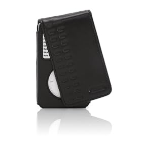 Griffin Elan Convertible - Case for digital player - leather - black - iPod classic