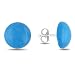 Sterling Silver Round Cabochon Howalite Stud Earrings