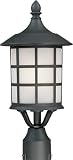 Artcraft Lighting AC8673BK Yorktown Single-Head Post Light, Black
