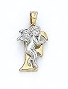 14K Angel Initial 'F' Pend - GH16675