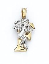 14K Angel Initial 'F' Pend - GH16675