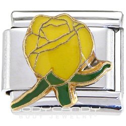 Yellow Rose Italian Charm