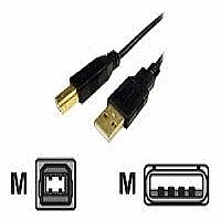 Cables Unlimited USB-5005-03M-B USB 2.0 A to B Cable with Gold Connectors (3 Meter, Black)