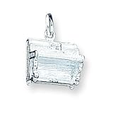 Sterling Silver Piano Charm with 20 inch Sterling Silver Chain