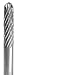 CARBIDE BUR GROBET MADE IN U.S.A. CYLINDER RADIUS END 3/32X3/8X3/32 STANDARD CUT