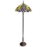 IMAGE OF Stained Glass Victorian Double Lit Floor Lamp - 62