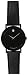 Movado Men's Sapphire Black PVD Leather Strap Watch #0605784