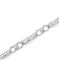 14K White Gold Diamond Bracelet