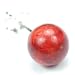 Sterling Silver and Coral Ball Single Stud Earring, THIS IS A SINGLE EARRING !