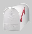 Solar E1600W00 Group Large Steel Rural Mailbox, White