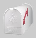 Solar E1600W00 Group Large Steel Rural Mailbox, White