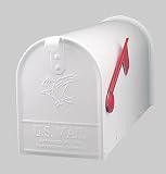 Solar E1600W00 Group Large Steel Rural Mailbox, White