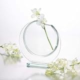 8 INCH ROUND GLASS VASE