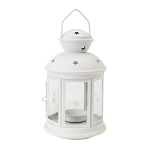 IKEA Laterne "Rotera" Windlicht Kerzen-Teelichthalter aus Stahl und ...