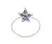 Toe Ring - T41 - Crystal Illusion - Small Star ~ Tanzanite (Purple)
