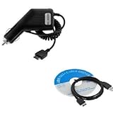 USB Data Cable + Rapid Car Charger for T-Mobile Samsung Behold T919