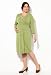 Avenue Plus Size Faux Wrap Solid Dress, Green 14/16