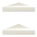 Set of 2 Corner Shelves - White (12x8.5x1.25")