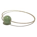 Amazonite Bracelet 03 Bangle Gemstone Blue Green Round Silver Crystal Healing