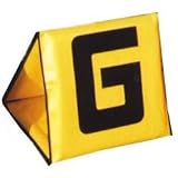 14 x 14 Sideline Markers (Black on Yellow)