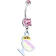 Pink Cubic Zirconia Cocktail Belly Ring