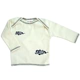 Sckoon Organic Cotton Navy Cloud Long Sleeve Lap Tee