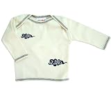 Sckoon Organic Cotton Navy Stripe Lap Shoulder Long Sleeve Tee 6-12 mo