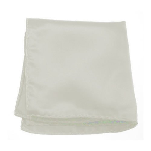 Solid Color Pocket Square by Jacob Alexander - Platinum Silver