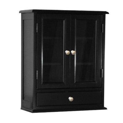 American Bath Factory W3-2024-BK-3-OC Cape Mansion Medicine Cabinet in Old World Black