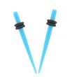 Acrylic Neon Taper - Light Blue - 10G - Sold as a Pair