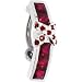 Top Mount Sterling Silver 925 Siam Red X Cubic Zirconia Belly Ring