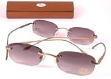 Sun-Reader, Rimless Reading Glasses by Seeqa- Bronze by 