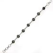 Handmade Jewelry in India Smokey Quartz Gemstone Sterling Silver Bracelet 7 inches