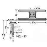 Music City Metals 20902-72401 Cast Iron Burner Replacement for Select Gas Grill Models by Arkla - Broil King.89-91 and Others