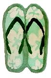 Slipper Rug - Hibiscus Green