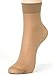 ililily 5 Or 10 Pairs 20D Sheer Ankle High Tights Hosiery Socks (Dark Beige - 5)