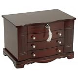 Jewelry : Rita Jewelry Box (Cherry Finish) (13'H x 8.25'W x 8.75'D)