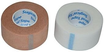 SJ - Sports Outdoor 2.5cm x 9.1m Micropous Adhesive Nonwoven Sugical Tape Microporous Paper Tape (Assorted Color) , Khaki